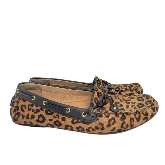 Clarks Dunbar cruiser calf hair animal leather boat loafer moccasins slip on 8.5 - Picture 3 of 8